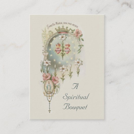 Geistiger Blumenstrauß-Gebets-heilige Karte (Vorderseite)
