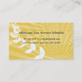 Geistiger Goldsonnenaufgang religiös Visitenkarte (Rückseite)