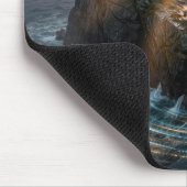 Geistiger Ozeangeist, der eine Harfe spielt Mousepad (Ecke)