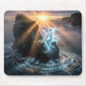 Geistiger Ozeangeist, der eine Harfe spielt Mousepad (Vorne)