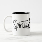 Geistiger Rowdy-große Skript-Tasse Zweifarbige Tasse (Links)