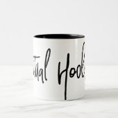 Geistiger Rowdy-große Skript-Tasse Zweifarbige Tasse (Mittel)