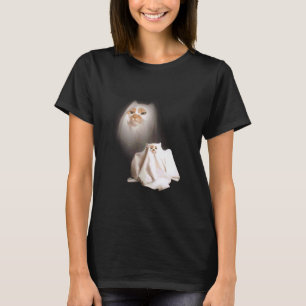 Geistiges Kätzchen Vintage Halloween Katze Lustige T-Shirt