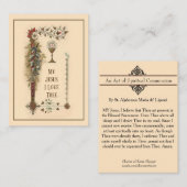 GEISTIGES KOMMUNIONchalice-WIRTS-GEBETS-HEILIGE Visitenkarte (Vorne/Hinten)