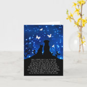 Geistiges neues Alters-Beileid mit Hund, Karte (Gelbe Blume)