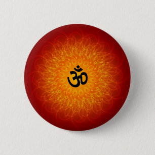 Geistiges OM auf Mandala Button