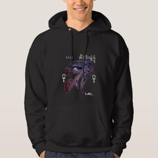 GEISTIGES RA ANKH OM MANI DMT GRAFFITI-HORUS HOODIE (Vorderseite)