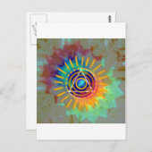 Geistiges Tyedye Postkarte (Vorne/Hinten)