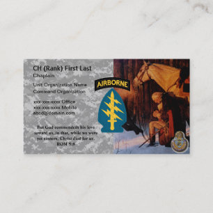 Geistlich-Visitenkarte (betender George Visitenkarte