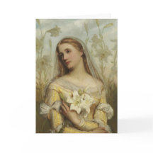 Geistliche Beileidskarte mit weißen Lilien