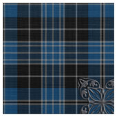 Geistliche Blaue Tartan mit Muster Stoff (Nahaufnahme)