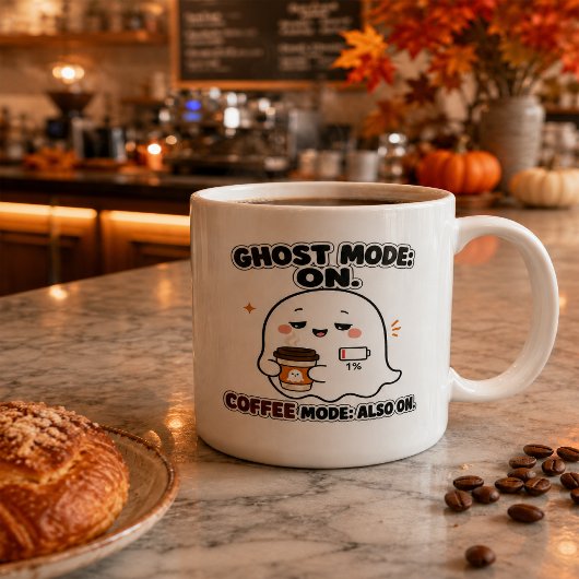 Geistmodus aktiviert Kaffeemodus große Halloween-T Kaffeetasse