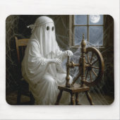 Geistspinnen von Spinnweben auf einem Spinnrad Mousepad (Vorne)