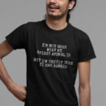 Geisttier hat Tollwut-Spaß T-Shirt<br><div class="desc">Dieses Design kann durch Auswahl der Option Design bearbeiten personalisiert werden. Sie können auch auf andere Gegenstände übertragen. Kontaktieren Sie mich unter colorflowcreations@gmail.com oder nutzen Sie die Chat-Option oben auf der Seite, wenn Sie dieses Design auf einem anderen Produkt haben möchten oder Hilfe bei diesem Design benötigen. Sehen Sie mehr...</div>