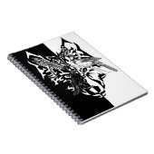 Geisttiere in Schwarz und Weiß Notizblock (Rechte Seite)