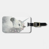 GeistUnicorn mit Blumen in der Mähne Gepäckanhänger (Vorderseite horizontal)