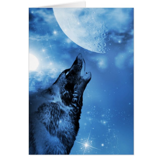 Geistwolf, der am Mond heult (Vorne)