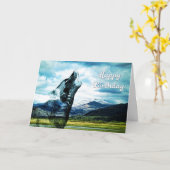 Geistwolfheulen Geburtstagskarte Karte (Gelbe Blume)