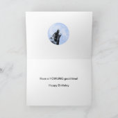 Geistwolfheulengeburtstagskarte Karte (Innenseite)