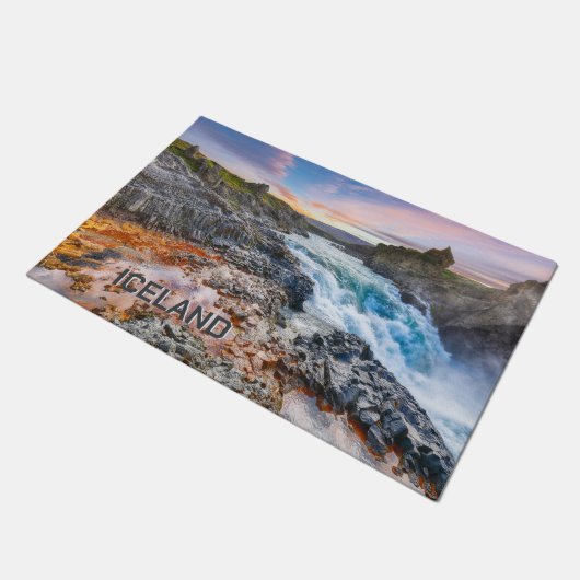 Geitafoss Wasserfälle, Island Fußmatte (Schrägansicht)