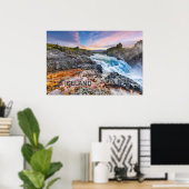 Geitafoss Wasserfälle, Island Poster (Heimbüro)