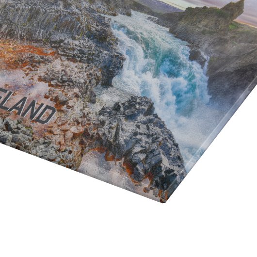 Geitafoss Wasserfälle, Island Schneidebrett (Ecke)