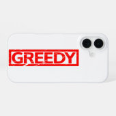 Geiziger Stempel iPhone 16 Hülle (Rückseite (Horizontal))