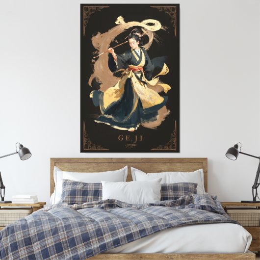 Geji Gai Tang by Kay Uwe Rott / signed Leinwanddruck (Insitu (Schlafzimmer))