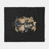 Geji Portrait Fleecedecke (Vorderseite (Horizontal))