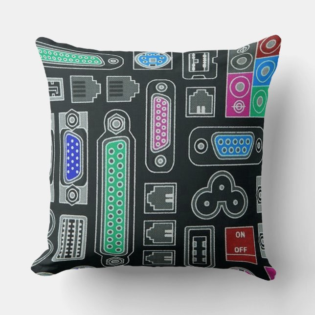Gek Input Pattern Throw Pillow Kissen (Vorderseite)