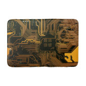 Gek Out Nerd PCB Orange Electronic Circuit Board Badematte (Vorderseite)
