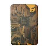 Gek Out Nerd PCB Orange Electronic Circuit Board Badematte (Vorderseite Vertikal)
