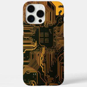 Gek Out Nerd PCB Orange Electronic Circuit Board iPhone 16 Pro Max Hülle