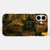 Gek Out Nerd PCB Orange Electronic Circuit Board Case-Mate iPhone Hülle (Rückseite (Horizontal))