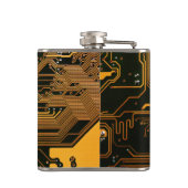 Gek Out Nerd PCB Orange Electronic Circuit Board Flachmann (Rückseite)