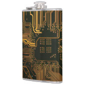 Gek Out Nerd PCB Orange Electronic Circuit Board Flachmann (Links)