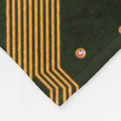 Gek Out Nerd PCB Orange Electronic Circuit Board Fleecedecke (Ecke)