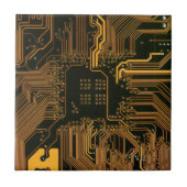 Gek Out Nerd PCB Orange Electronic Circuit Board Fliese (Vorderseite)
