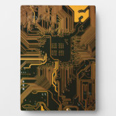 Gek Out Nerd PCB Orange Electronic Circuit Board Fotoplatte (Vorderseite)