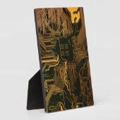 Gek Out Nerd PCB Orange Electronic Circuit Board Fotoplatte (Seite)