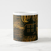 Gek Out Nerd PCB Orange Electronic Circuit Board Jumbo-Tasse (Vorderseite)