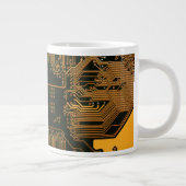 Gek Out Nerd PCB Orange Electronic Circuit Board Jumbo-Tasse (Rechts)