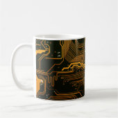 Gek Out Nerd PCB Orange Electronic Circuit Board Kaffeetasse (Links)