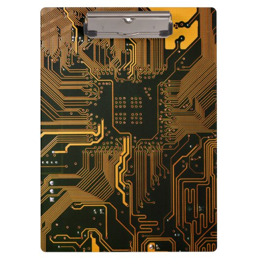 Gek Out Nerd PCB Orange Electronic Circuit Board Klemmbrett (Vorderseite)