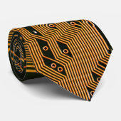 Gek Out Nerd PCB Orange Electronic Circuit Board Krawatte (Gerollt)