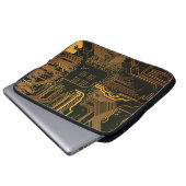 Gek Out Nerd PCB Orange Electronic Circuit Board Laptopschutzhülle (Vorne Knopf)