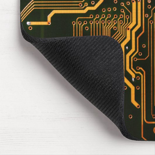 Gek Out Nerd PCB Orange Electronic Circuit Board Mousepad (Ecke)