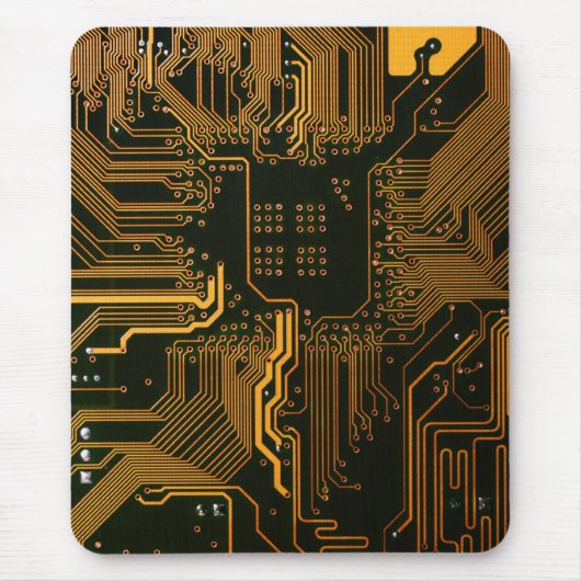 Gek Out Nerd PCB Orange Electronic Circuit Board Mousepad (Vorne)