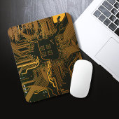 Gek Out Nerd PCB Orange Electronic Circuit Board Mousepad