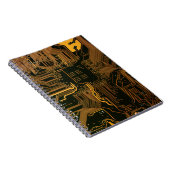 Gek Out Nerd PCB Orange Electronic Circuit Board Notizblock (Rechte Seite)